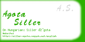 agota siller business card